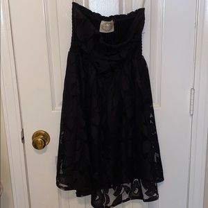 Strapless lace cocktail dress